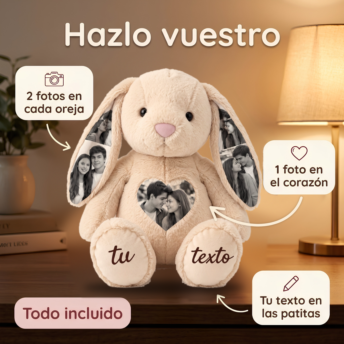Conejito de Peluche Personalizable
